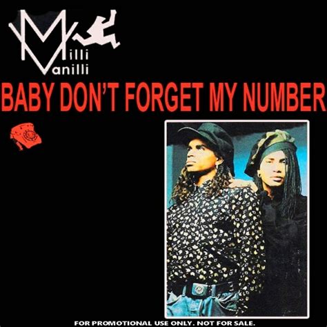 milli vanilli don't forget my number